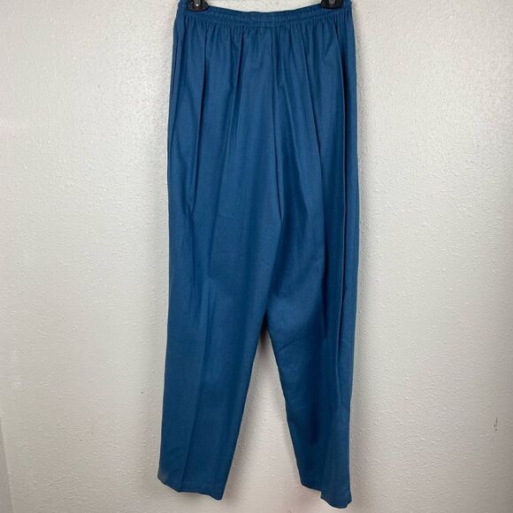 Erin London Blue Silk Pants Size M EUC - Picture 5 of 6